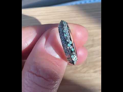 Galaxy-scattered-diamond-knife-edge-ring-rose-gold-Sydney-jeweller-Lizunova