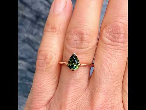 Lucia Australian parti sapphire engagement ring in rose gold, Sydney jeweller Lizunova Fine Jewels, Australia