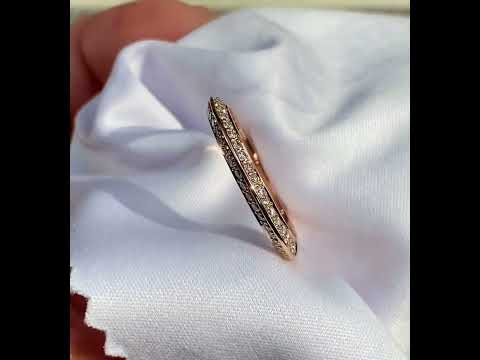Ballets Russes | Knife edge diamond wedding ring - Lizunova Fine Jewels
