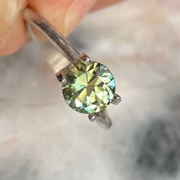 Australian-light-green-sapphire-bespoke-engagement-ring-Sydney-jeweller-Lizunova-Fine-Jewels jeweller Lizunova Fine Jewels