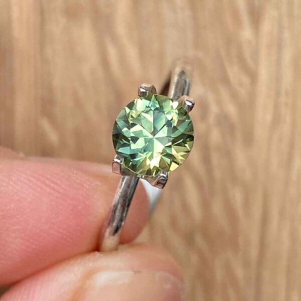 round-australian-light-green-sapphire-custom-engagement-ring-Sydney-jeweller-Lizunova-Fine-Jewels