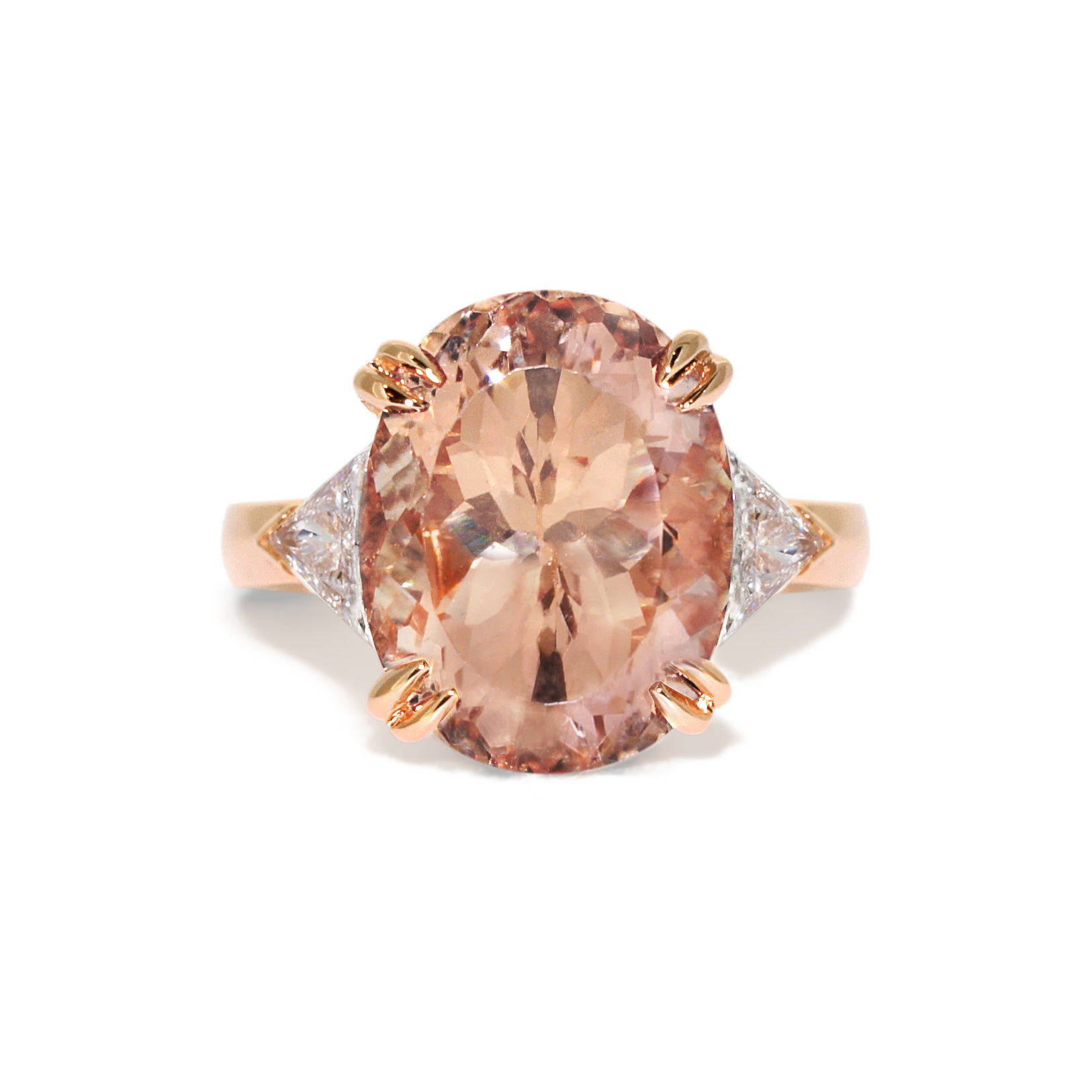 Astoria-Bespoke-morganite-trilliant-diamond-engagement-ring-Lizunova-Fine-Jewels-NSW-Sydney-Australia