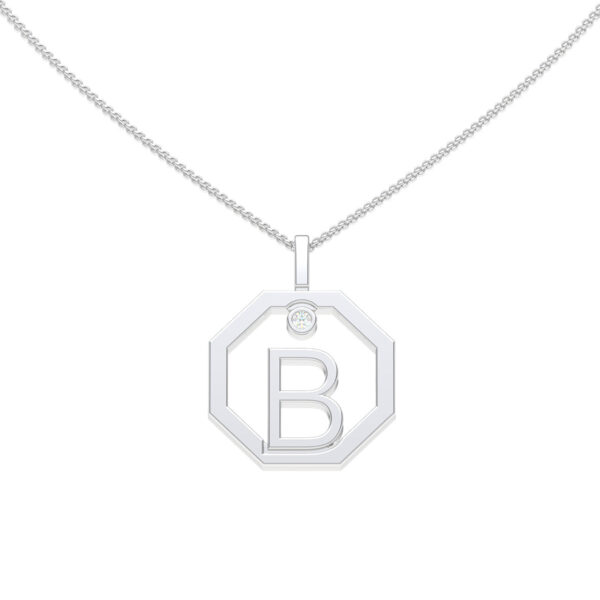 Personalised-Initial-B-diamond-white-gold-pendant-by-Sydney-jewellers-Lizunova