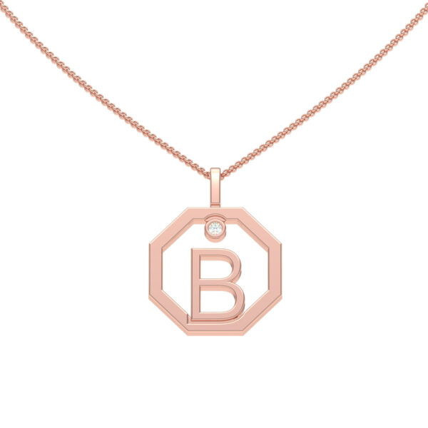 Personalised-Initial-B-diamond-rose-gold-pendant-by-Sydney-jewellers-Lizunova