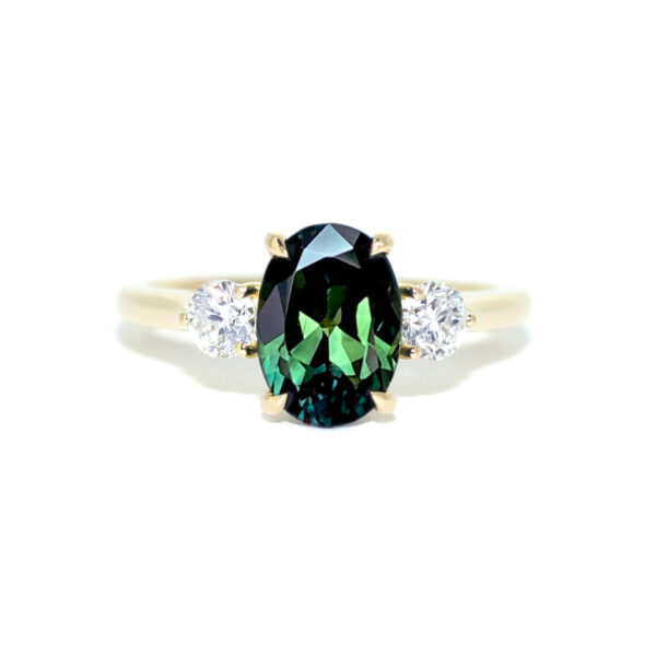 Cora-oval-parti-teal-sapphire-diamond-engagement-ring-Lizunova-Fine-Jewels-Sydney-jeweller-NSW-Australia