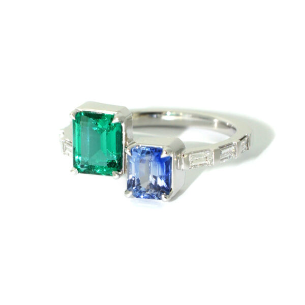 Empire-State-2-bespoke-emerald-sapphire-WG-ring-2-Lizunova-Fine-Jewels-Sydney-NSW-Australia