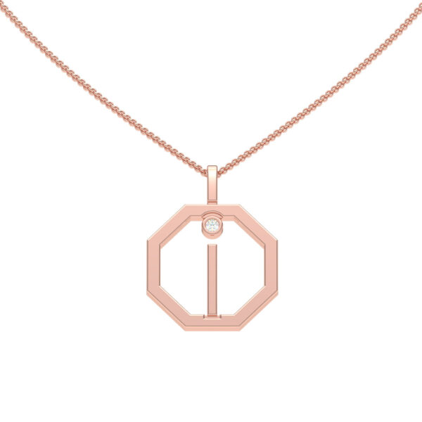Personalised-Initial-I-diamond-rose-gold-pendant-by-Sydney-jewellers-Lizunova