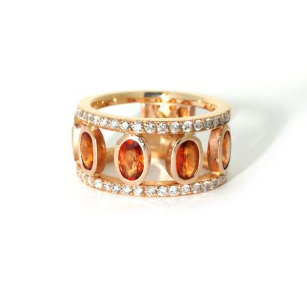 Kira-custom-made-rose-gold-sapphire-diamond-ring-contemporary-Lizunova-Fine-Jewels-Sydney-NSW-Australia