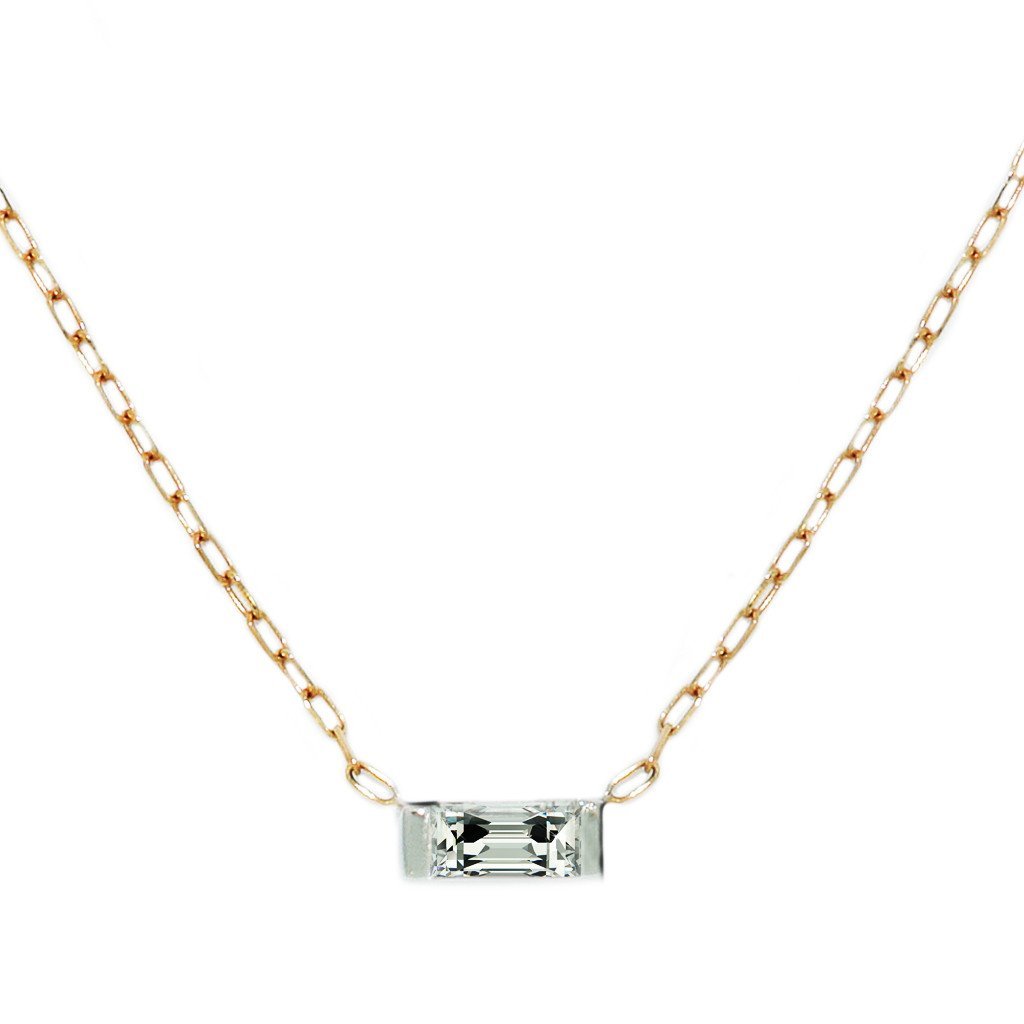 Lali-baguette-diamond-Necklace-rose-gold-white-gold-Lizunova-Fine-Jewels-Sydney-jeweller-NSW-Australia
