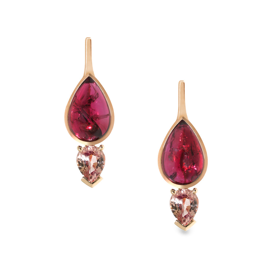 Lotus-rose-gold-earrings-spinel-peach-sapphire-Lizunova-Fine-Jewels-jeweller-Sydney-NSW-Australia