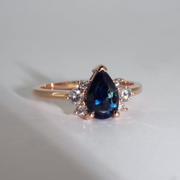 Maya-pear-cut-parti-sapphire-salt-pepper-diamond-engagement-ring-2-Lizunova-Fine-Jewels-jeweller-Sydney-NSW-Australia