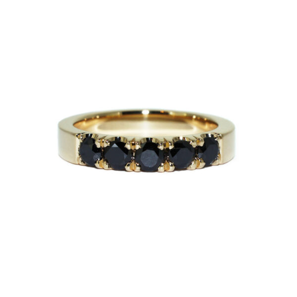 Noir-II-black-diamond-yellow-gold-band-ring-1-Lizunova-Fine-Jewels-Sydney-NSW-Australia