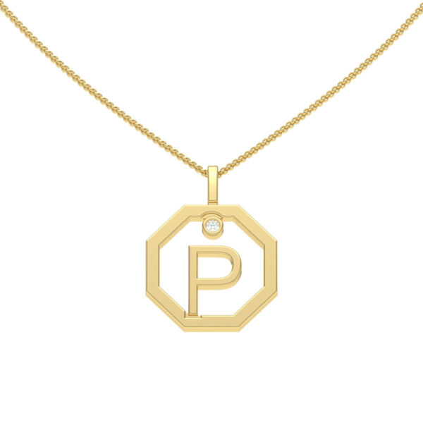 Personalised-Initial-P-diamond-yellow-gold-pendant-by-Sydney-jewellers-Lizunova