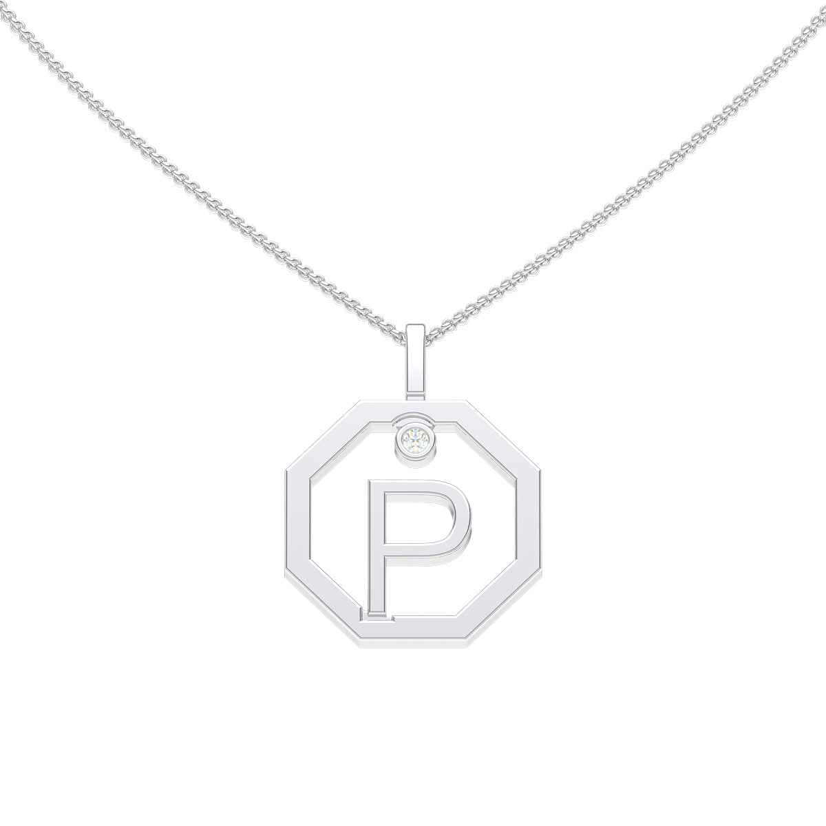 Personalised-Initial-P-diamond-white-gold-pendant-by-Sydney-jewellers-Lizunova