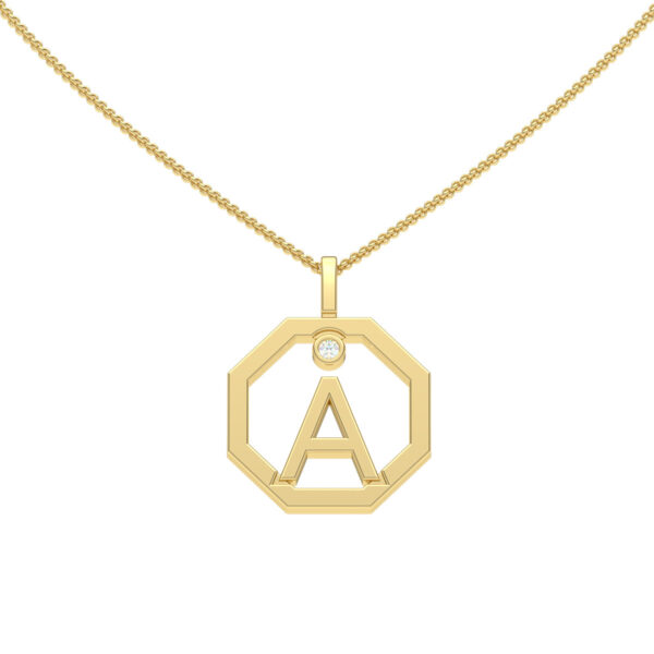 Bespoke-jewellery-design-Sydney-custom-alphabet-Initial-A-diamond-yellow-gold-pendant-Lizunova-Fine-Jewels-Sydney-NSW-Australia