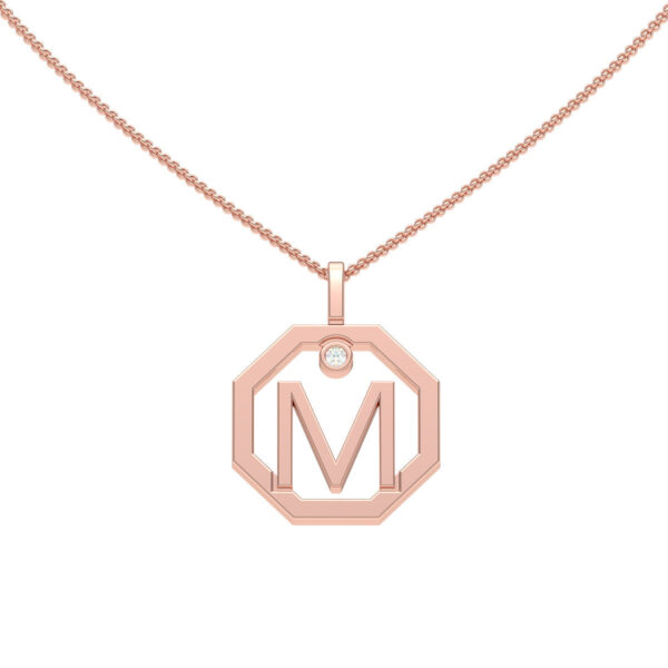 Personalised-Initial-M-diamond-rose-gold-pendant-Lizunova-Fine-Jewels-Sydney-NSW-Australia