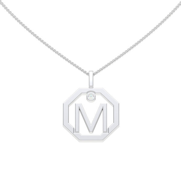 Personalised-Initial-M-diamond-white-gold-pendant-Lizunova-Fine-Jewels-Sydney-NSW-Australia