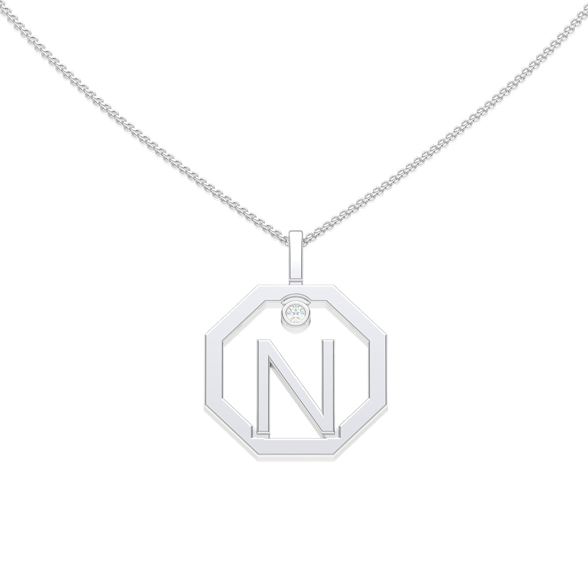 Personalised-Initial-N-diamond-white-gold-pendant-Lizunova-Fine-Jewels-Sydney-NSW-Australia