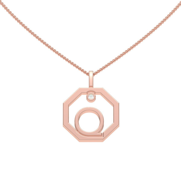 Personalised-Initial-Q-diamond-rose-gold-pendant-Lizunova-Fine-Jewels-Sydney-NSW-Australia