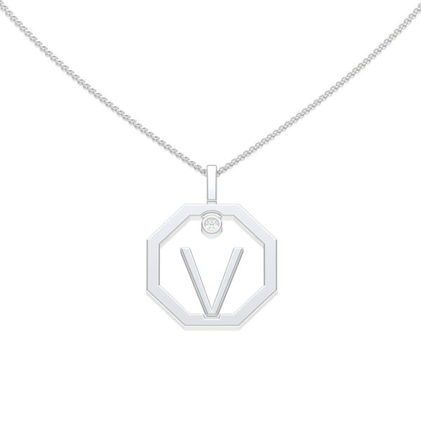 Personalised-Initial-V-diamond-white-gold-pendant-Lizunova-Fine-Jewels-Sydney-NSW-Australia