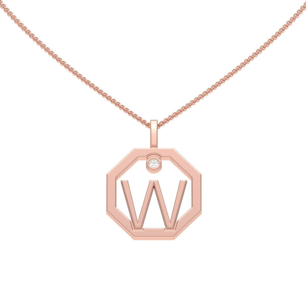 Personalised-Initial-W-diamond-rose-gold-pendant-Lizunova-Fine-Jewels-Sydney-NSW-Australia