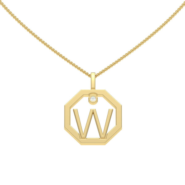 Personalised-Initial-W-diamond-yellow-gold-pendant-Lizunova-Fine-Jewels-Sydney-NSW-Australia