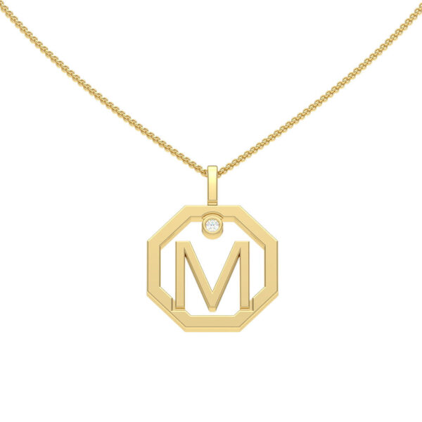 Personalised-initial-M-Diamond-gold-pendant-Lizunova-Fine-Jewels-Sydney-NSW-Australia