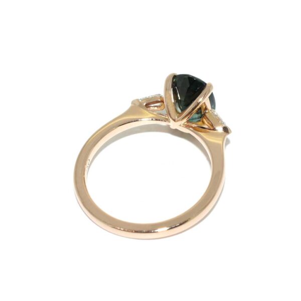 Perth-oval-teal-sapphire-diamond-shield-rose-gold-engagement-ring-Lizunova-Fine-Jewels-Sydney-jeweller-2-2