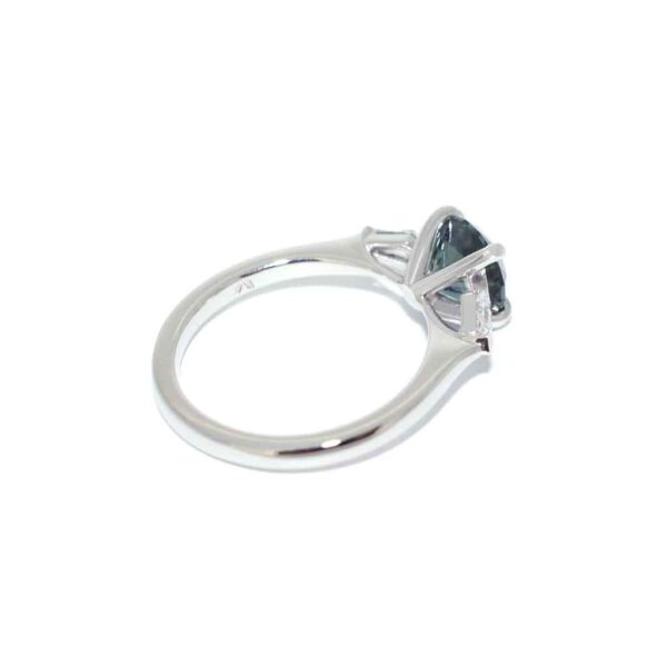 Perth-round-teal-sapphire-diamond-shield-platinum-engagement-ring-5-Lizunova-Fine-Jewels-jeweller-Sydney-NSW-Australia