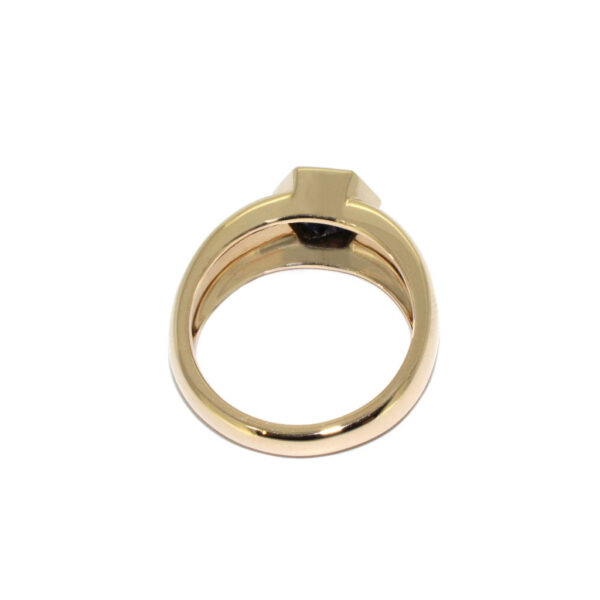 Sal-Bespoke-hexagon-sapphire-gold-engagement-ring-3-Lizunova-Fine-Jewels-jeweller-Sydney-NSW-Australia