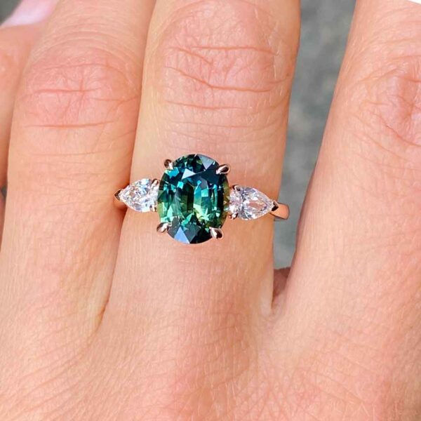 Sofia-Bespoke-oval-parti-sapphire-diamond-rose-gold-engagement-ring-Lizunova-Fine-Jewels-Sydney-NSW-Australia