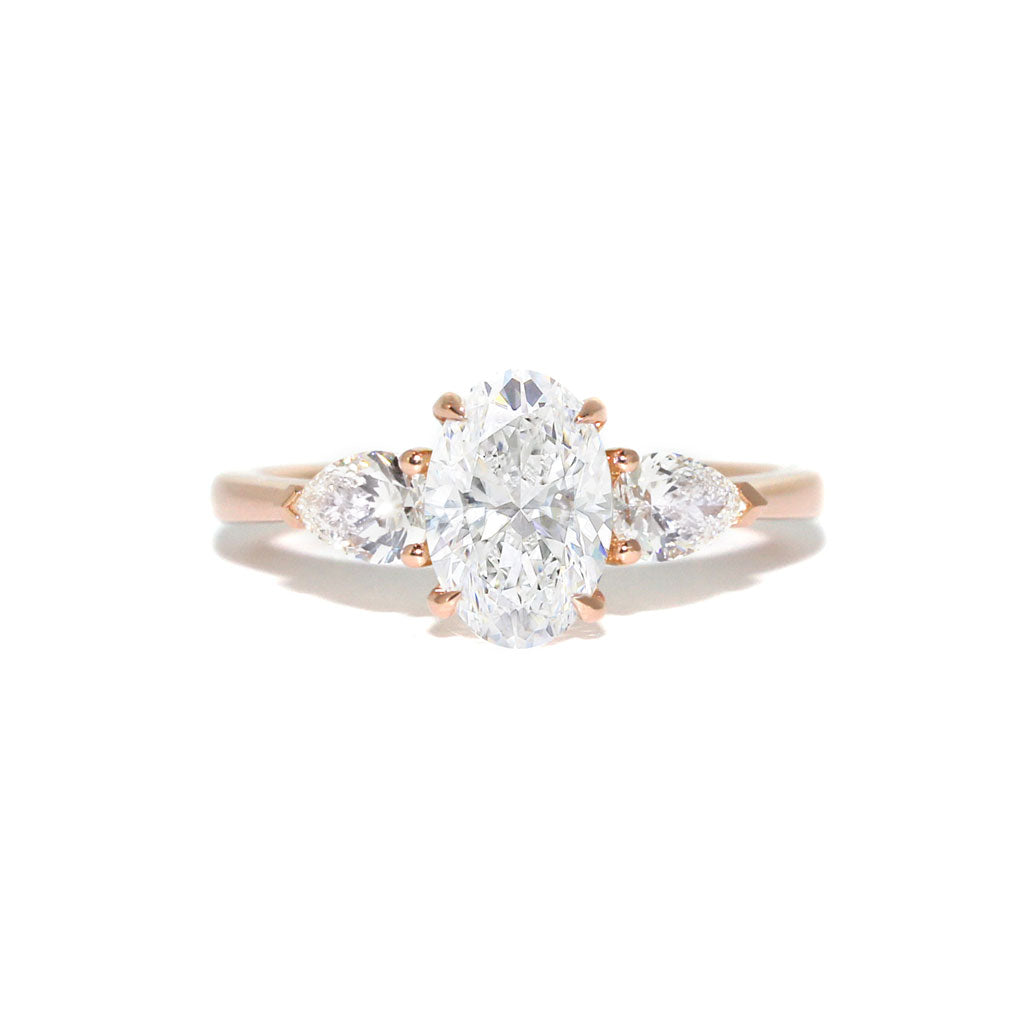 Sofia-oval-diamond-pear-diamond-rose-gold-engagement-ring-1-Lizunova-Fine-Jewels-Sydney-NSW-Australia