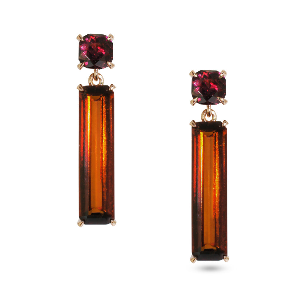 Soho-garnet-earrings-custom-made-rose-gold-Lizunova-Fine-Jewels-Sydney-NSW-Australia