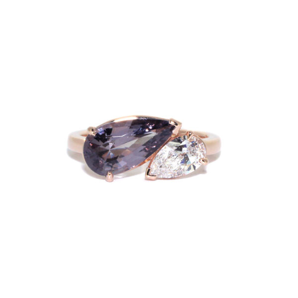 Venus-Bespoke-rose-gold-spinel-diamond-engagement-ring-3-Lizunova-Fine-Jewels-jeweller-Sydney-NSW-Australia