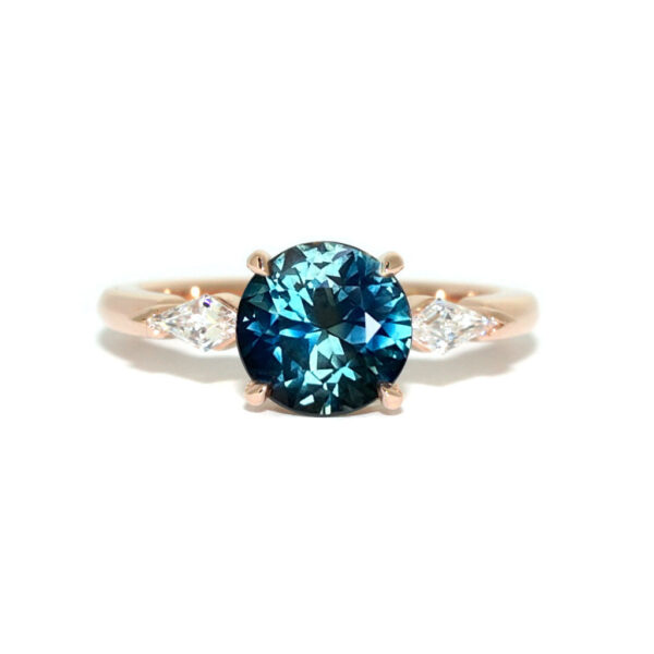 Vera-16ct-round-parti-sapphire-diamond-kite-rose-gold-engagement-ring-Lizunova-Fine-Jewels-Sydney-Australia