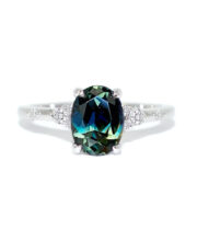 Oval-Australian-teal-parti-sapphire-diamond-engagement-ring-platinum-Lizunova-Fine-Jewels-Sydney-jeweller