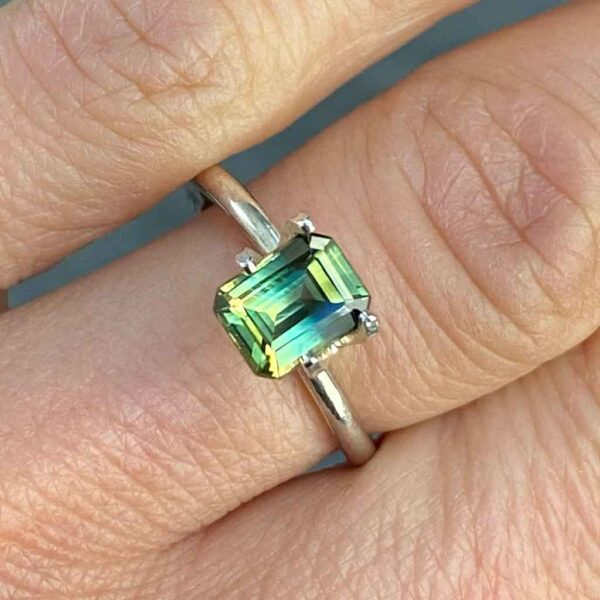 Australian-emerald-cut-parti-teal-sapphire-bespoke-jewellery-ring-Sydney-jeweller-Lizunova-Fine-Jewels-SKU20026-1-1