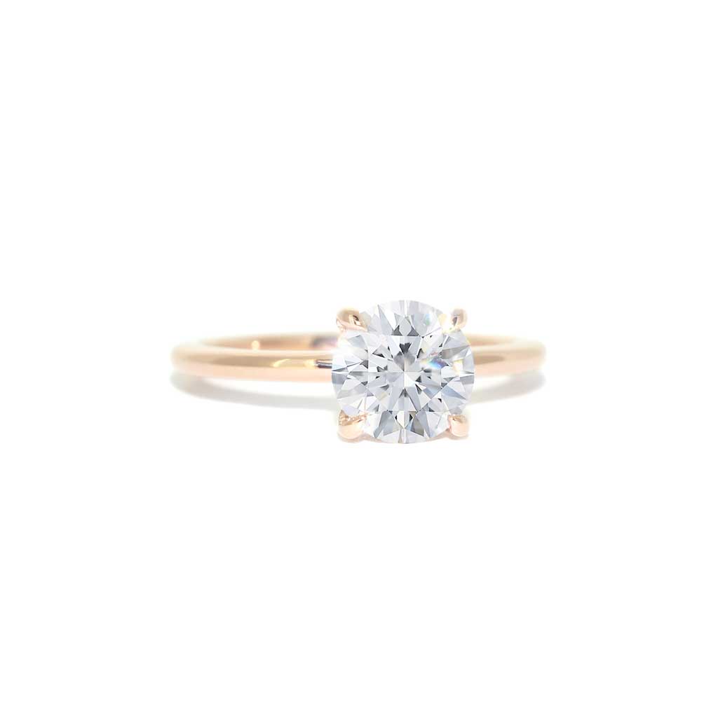 Hidden halo diamond engagement ring | Sydney jeweller Lizunova