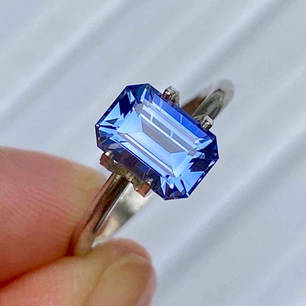 emerald-cut-blue-sapphire-engagement-ring-Lizunova-Fine-Jewels-Sydney-Jeweller-Sydney-NSW-Australia