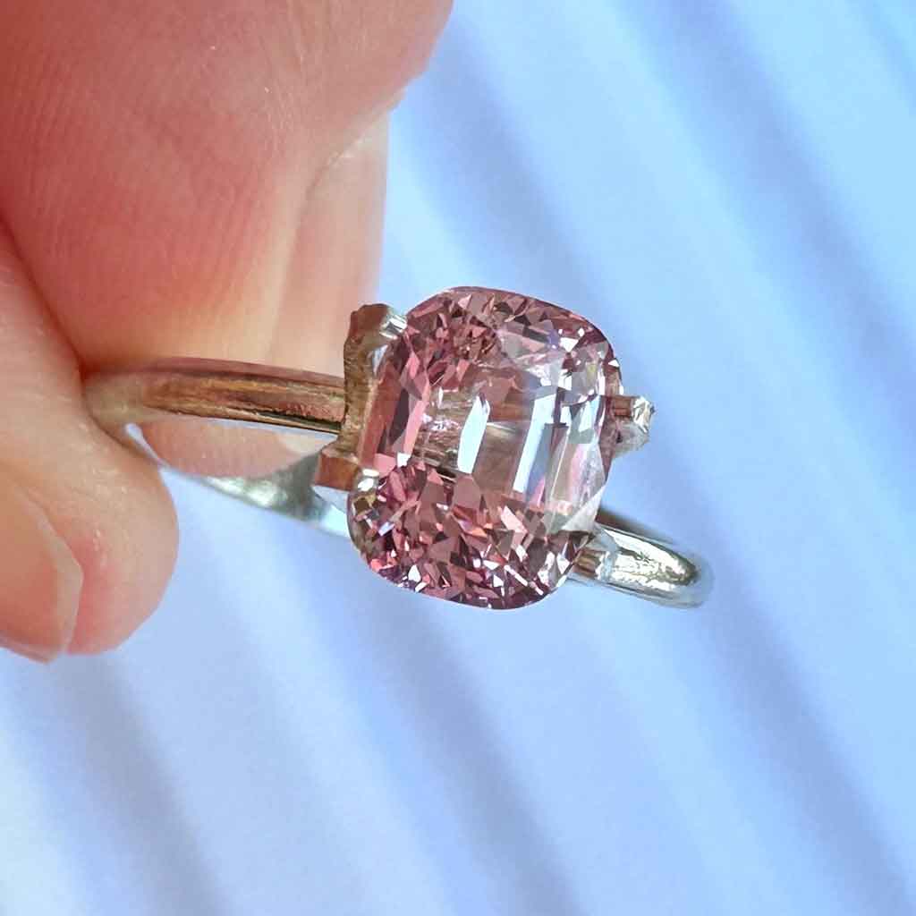 cushion-padparadscha-sapphire-engagement-ring-Lizunova-Fine-Jewels-Sydney-Jeweller-Sydney-NSW-Australia