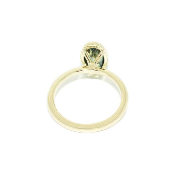 Bezel-set-green-sapphire-custom-engagement-ring-Sydney-jeweller-Lizunova-Fine-Jewels