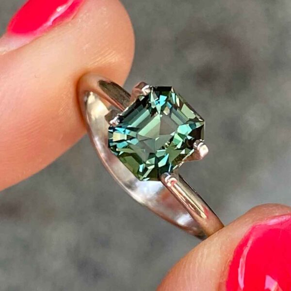 emerald-cut-unheated-teal-sapphire-custom-engagement-ring-Sydney-jeweller-Lizunova-Fine-Jewels